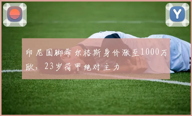印尼国脚希尔格斯身价涨至1000万欧，23岁荷甲绝对主力
