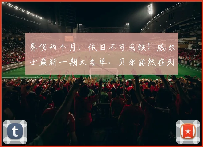 养伤两个月，依旧不可或缺！威尔士最新一期大名单，贝尔赫然在列